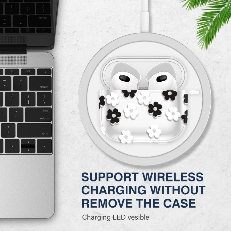 For AirPods 3 Glitter Four-color Flower Earphone Protective Case