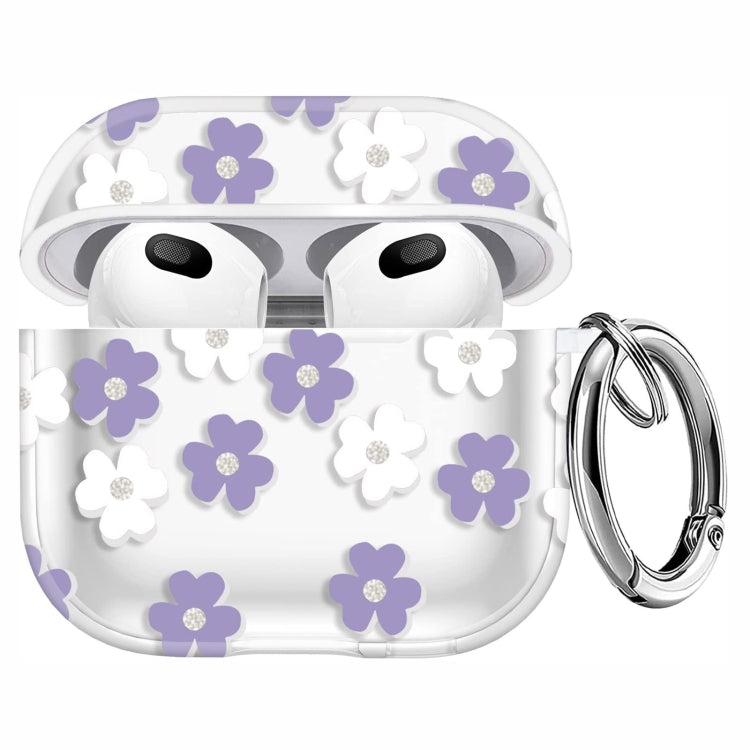 For AirPods 3 Glitter Four-color Flower Earphone Protective Case