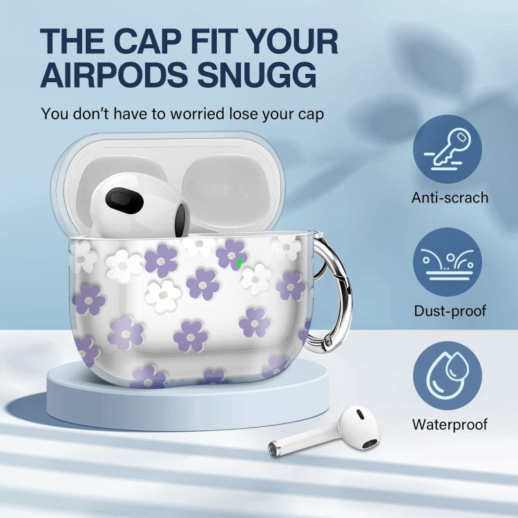 For AirPods 3 Glitter Four-color Flower Earphone Protective Case