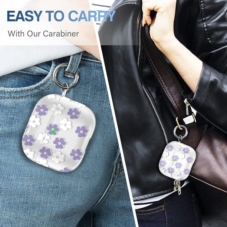 For AirPods 3 Glitter Four-color Flower Earphone Protective Case