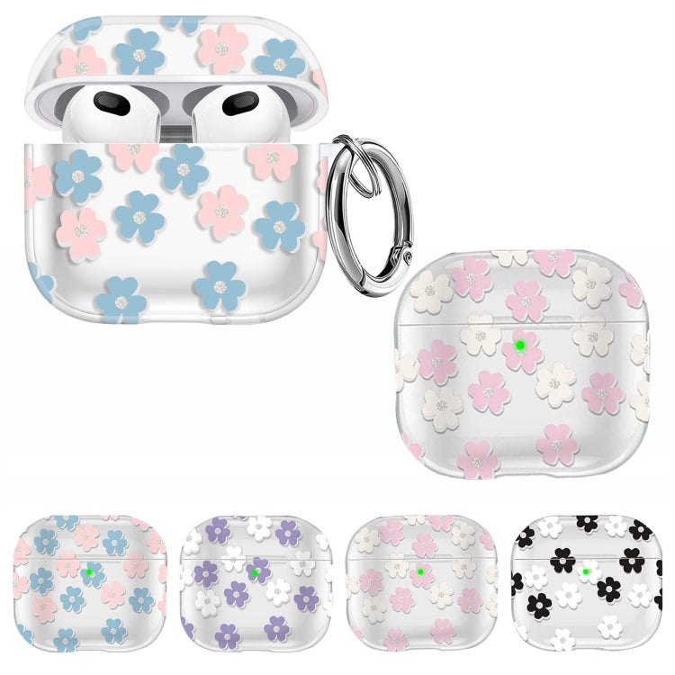For AirPods 3 Glitter Four-color Flower Earphone Protective Case