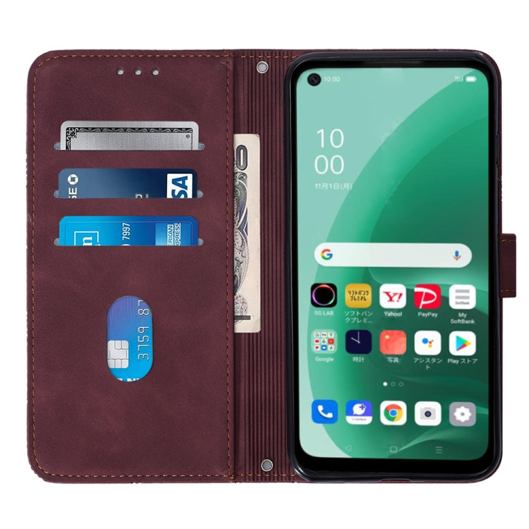 For OPPO A55S 5G CPH2309 JP Edition Crossbody 3D Embossed Flip Leather Phone Case