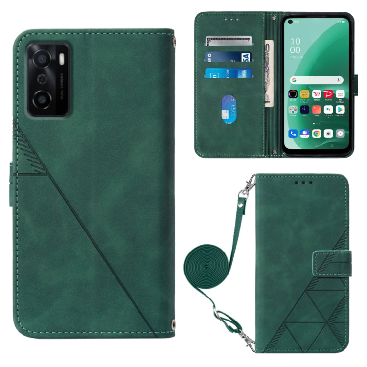For OPPO A55S 5G CPH2309 JP Edition Crossbody 3D Embossed Flip Leather Phone Case
