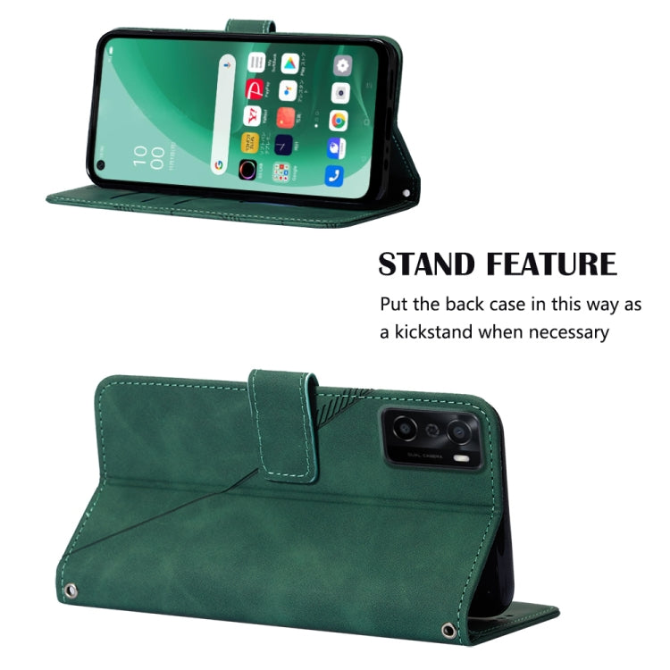 For OPPO A55S 5G CPH2309 JP Edition Crossbody 3D Embossed Flip Leather Phone Case