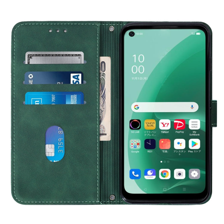 For OPPO A55S 5G CPH2309 JP Edition Crossbody 3D Embossed Flip Leather Phone Case