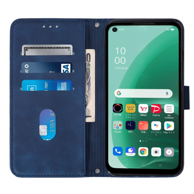 For OPPO A55S 5G CPH2309 JP Edition Crossbody 3D Embossed Flip Leather Phone Case