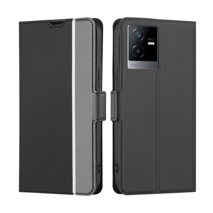 For vivo T2x 5G/Y73t/iQOO Z6x Twill Texture Side Buckle Leather Phone Case