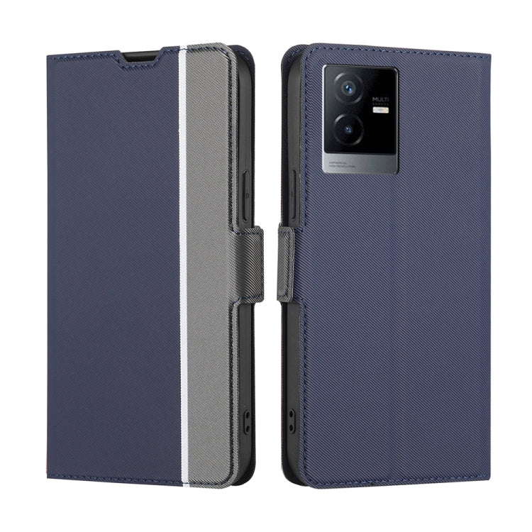 For vivo T2x 5G/Y73t/iQOO Z6x Twill Texture Side Buckle Leather Phone Case