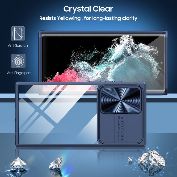 For Samsung Galaxy S22 Ultra 5G 360 degree Full Coverage Sliding Camshield Phone Case