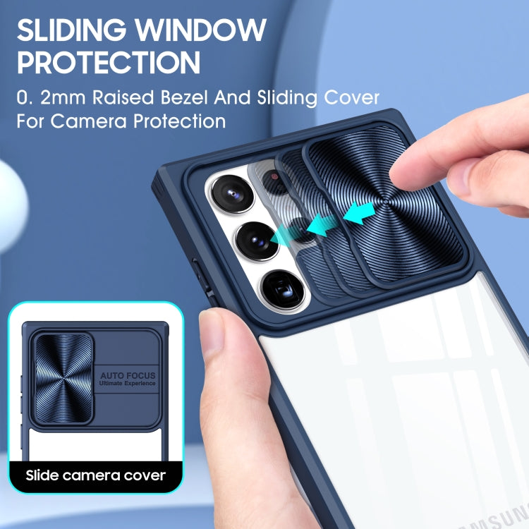 For Samsung Galaxy S22 Ultra 5G 360 degree Full Coverage Sliding Camshield Phone Case