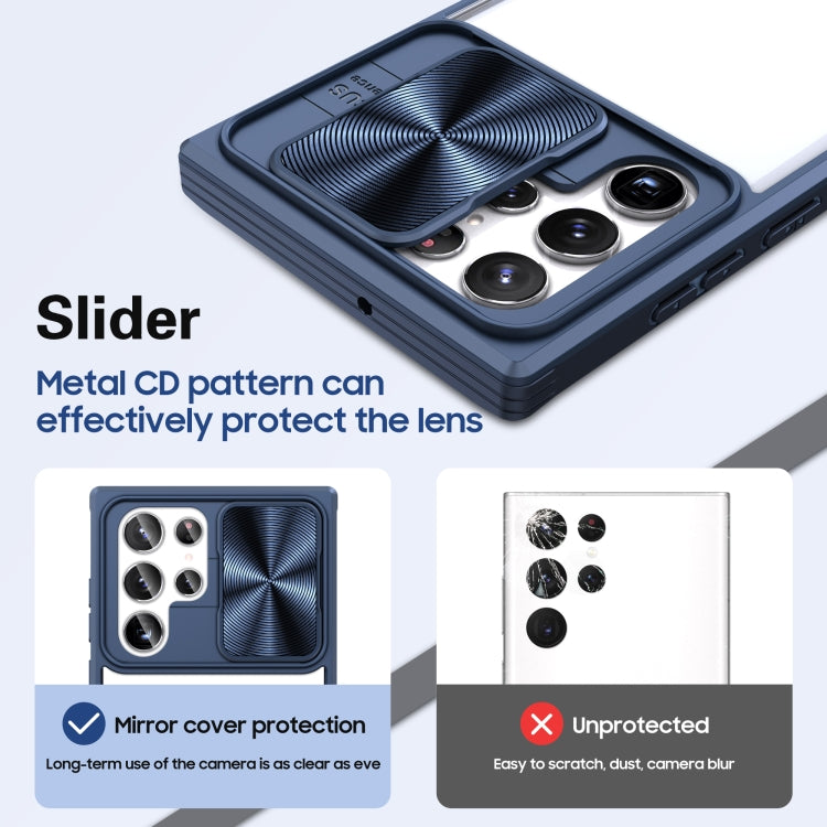 For Samsung Galaxy S22 Ultra 5G 360 degree Full Coverage Sliding Camshield Phone Case