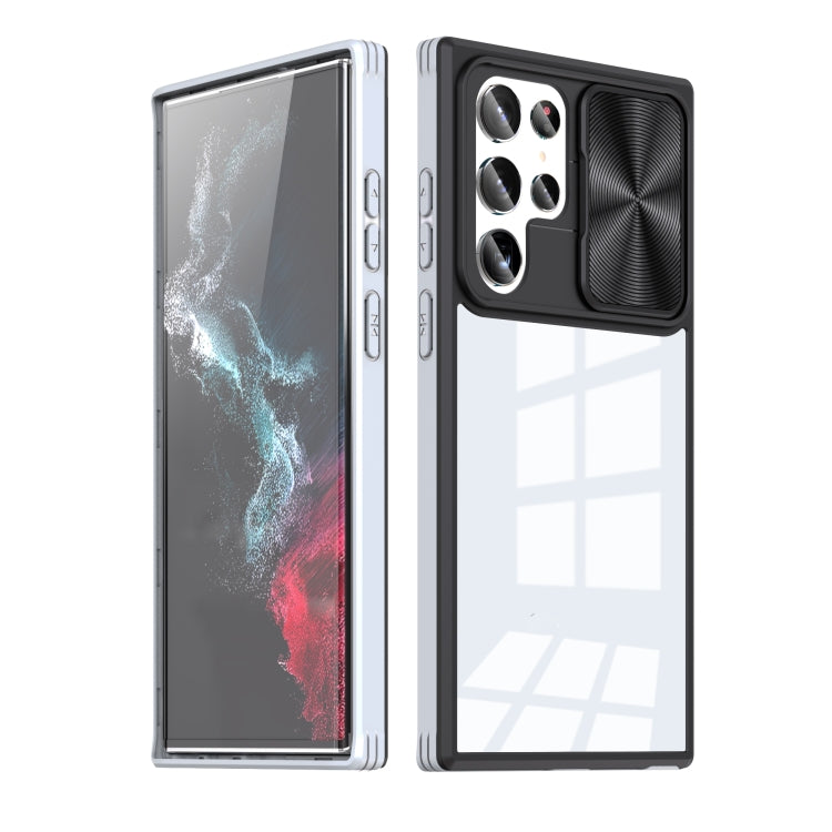 For Samsung Galaxy S22 Ultra 5G 360 degree Full Coverage Sliding Camshield Phone Case