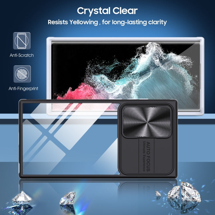 For Samsung Galaxy S22 Ultra 5G 360 degree Full Coverage Sliding Camshield Phone Case