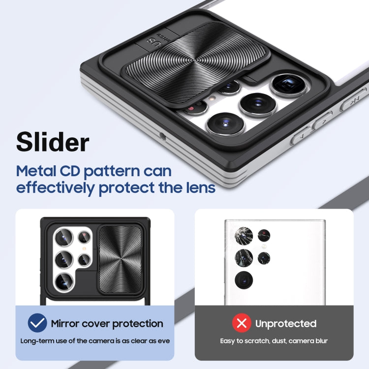 For Samsung Galaxy S22 Ultra 5G 360 degree Full Coverage Sliding Camshield Phone Case