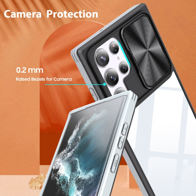 For Samsung Galaxy S22 Ultra 5G 360 degree Full Coverage Sliding Camshield Phone Case