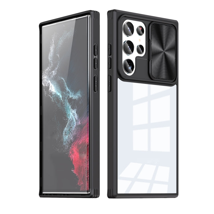 For Samsung Galaxy S22 Ultra 5G 360 degree Full Coverage Sliding Camshield Phone Case