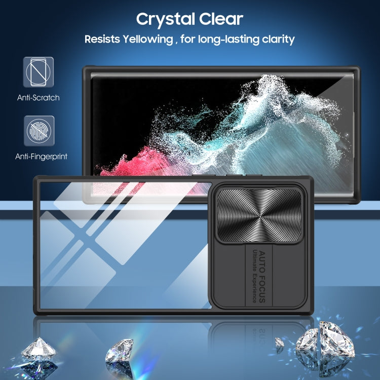 For Samsung Galaxy S22 Ultra 5G 360 degree Full Coverage Sliding Camshield Phone Case