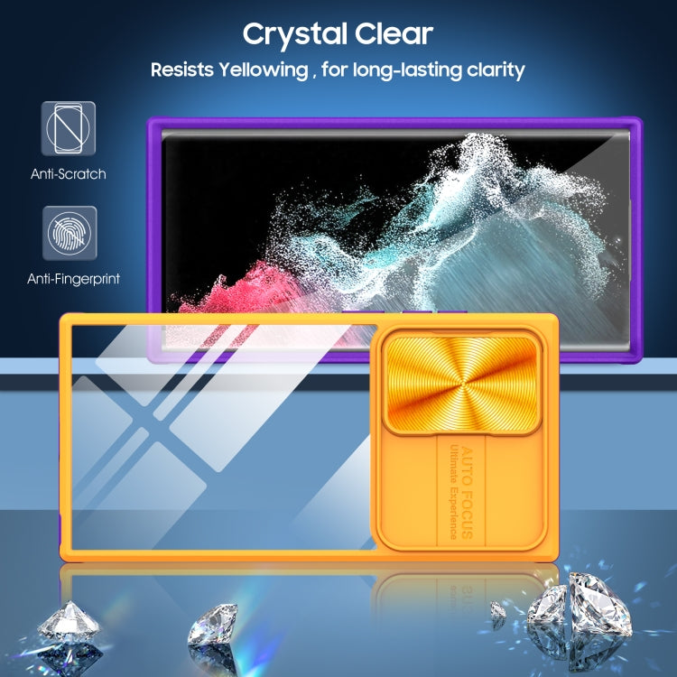 For Samsung Galaxy S22 Ultra 5G 360 degree Full Coverage Sliding Camshield Phone Case