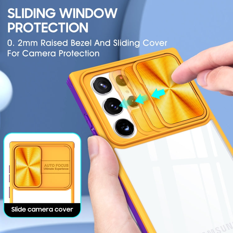 For Samsung Galaxy S22 Ultra 5G 360 degree Full Coverage Sliding Camshield Phone Case