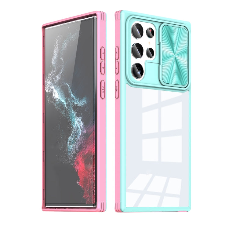 For Samsung Galaxy S22 Ultra 5G 360 degree Full Coverage Sliding Camshield Phone Case