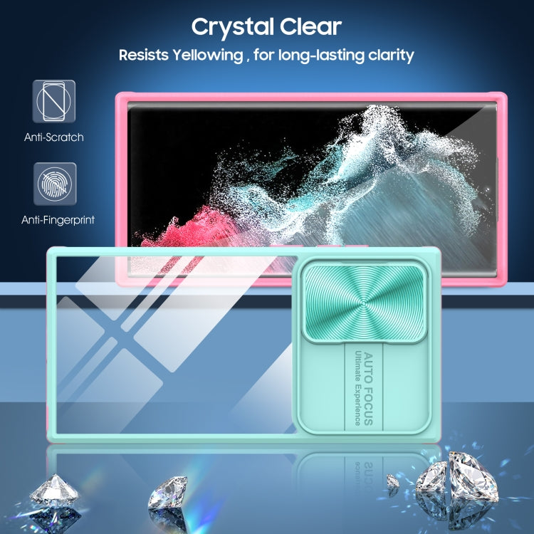 For Samsung Galaxy S22 Ultra 5G 360 degree Full Coverage Sliding Camshield Phone Case