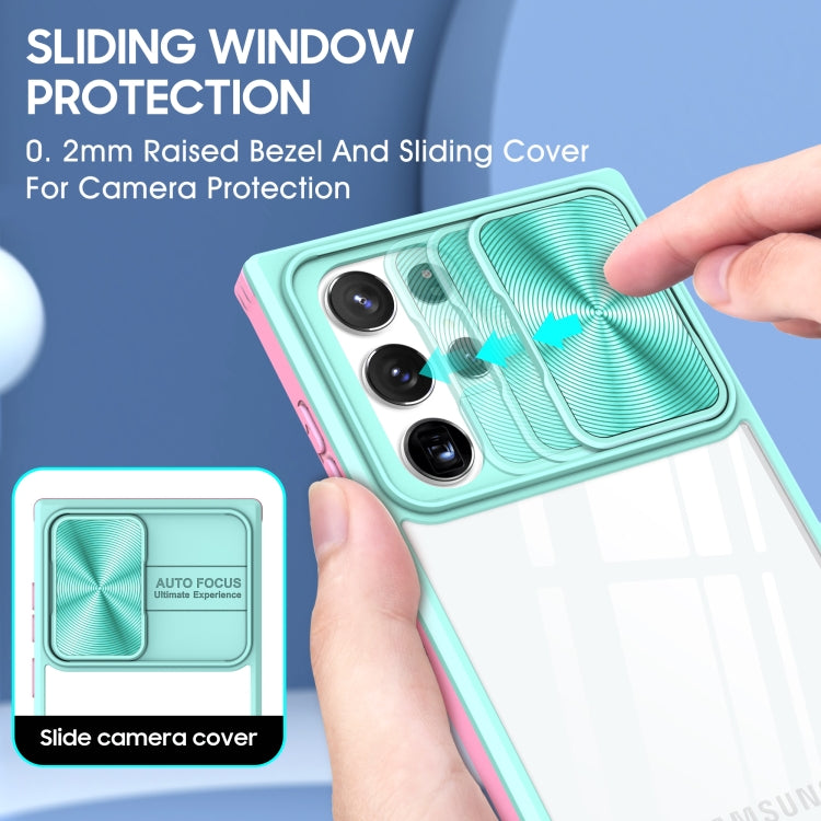 For Samsung Galaxy S22 Ultra 5G 360 degree Full Coverage Sliding Camshield Phone Case