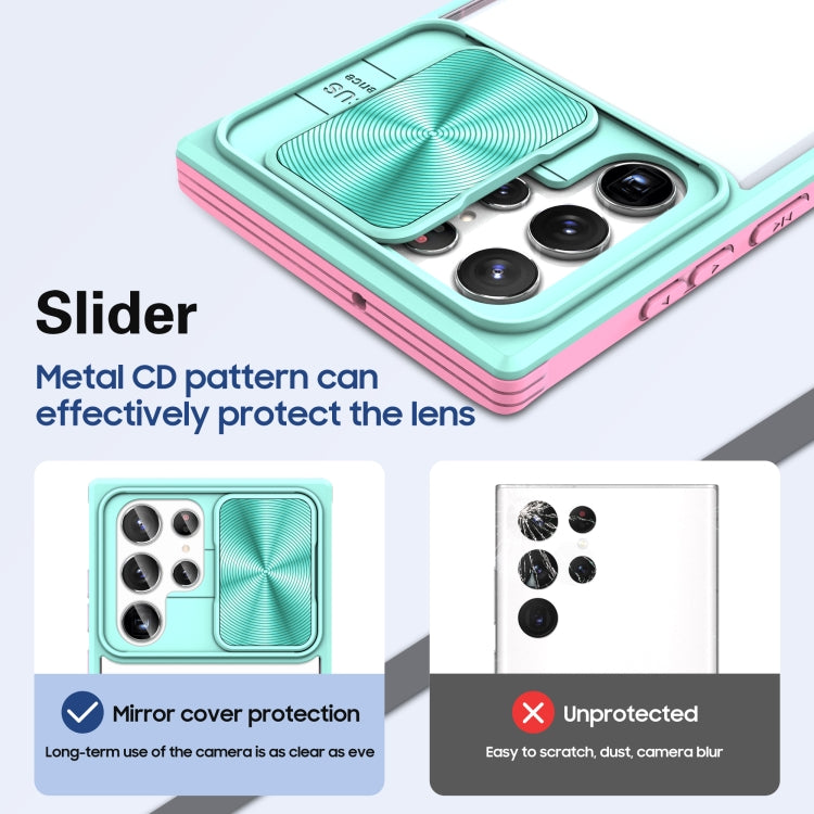 For Samsung Galaxy S22 Ultra 5G 360 degree Full Coverage Sliding Camshield Phone Case