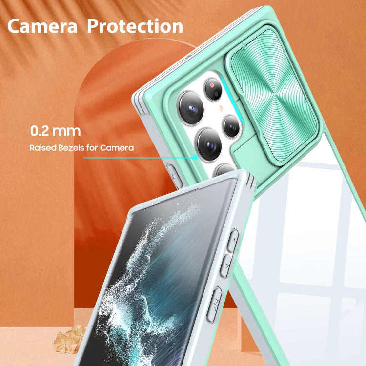 For Samsung Galaxy S22 Ultra 5G 360 degree Full Coverage Sliding Camshield Phone Case