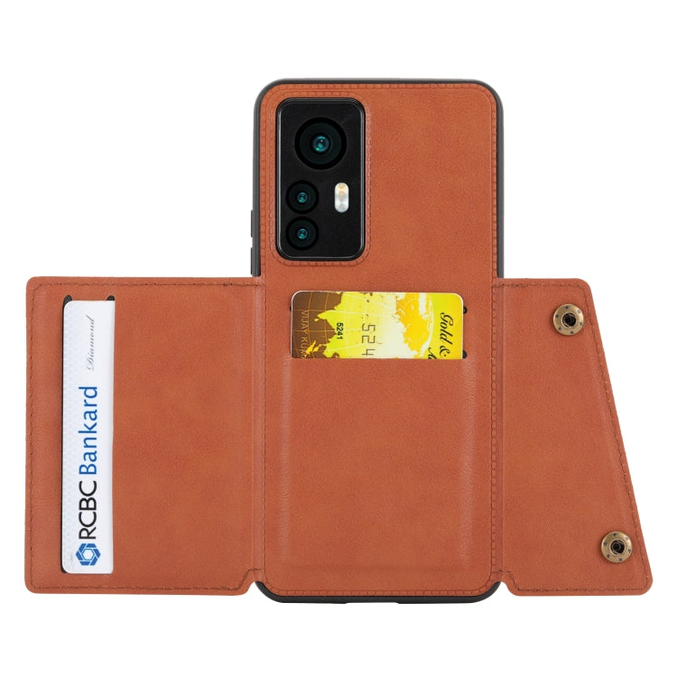 For Xiaomi 12T Pro Double Buckle Card Slots Magnetic Phone Case