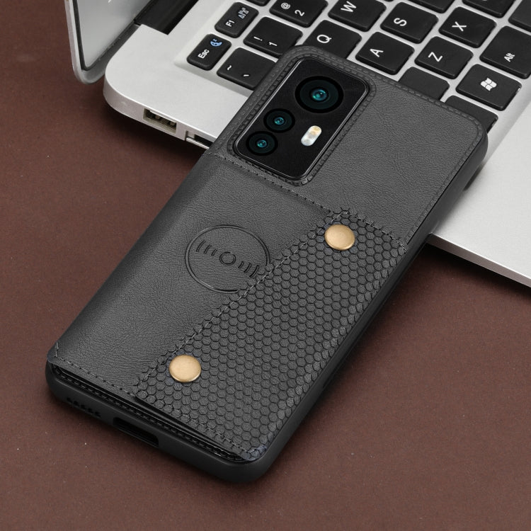 For Xiaomi 12T Pro Double Buckle Card Slots Magnetic Phone Case