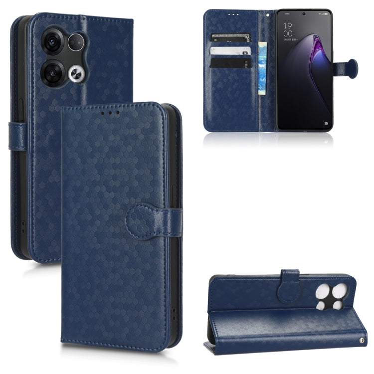 For OPPO Reno8 Pro 5G Honeycomb Dot Texture Leather Phone Case