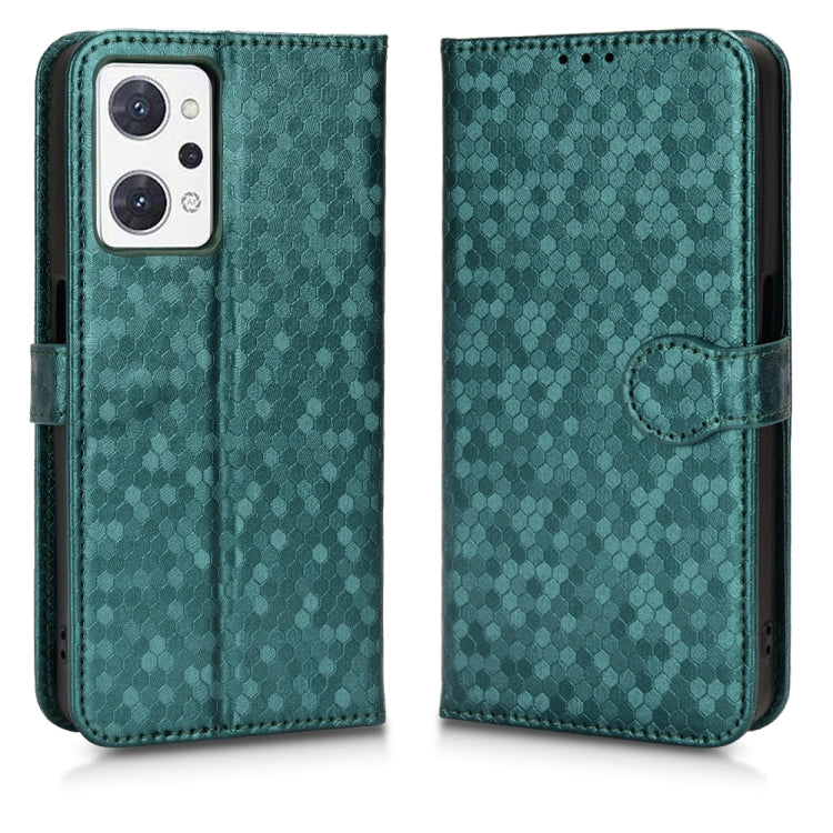 For OPPO Reno7 A JP Version Honeycomb Dot Texture Leather Phone Case