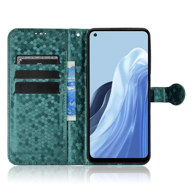 For OPPO Reno7 A JP Version Honeycomb Dot Texture Leather Phone Case