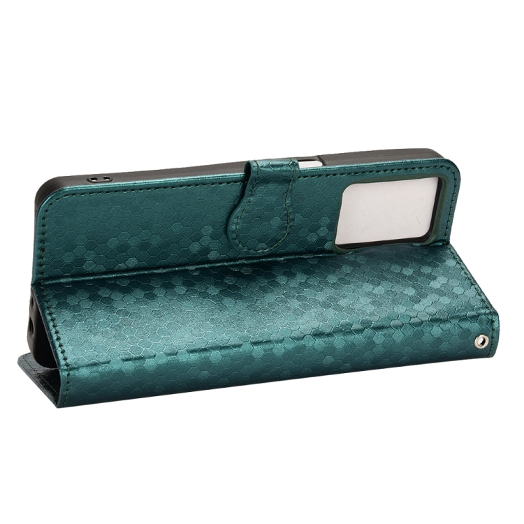 For OPPO Reno7 A JP Version Honeycomb Dot Texture Leather Phone Case