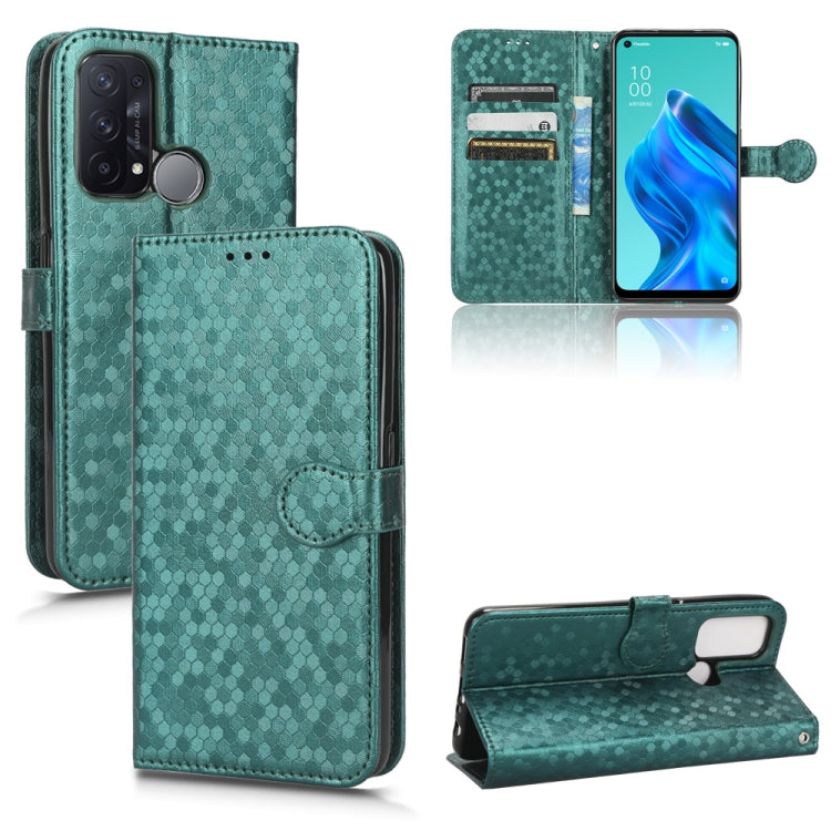 For OPPO Reno5 A Honeycomb Dot Texture Leather Phone Case