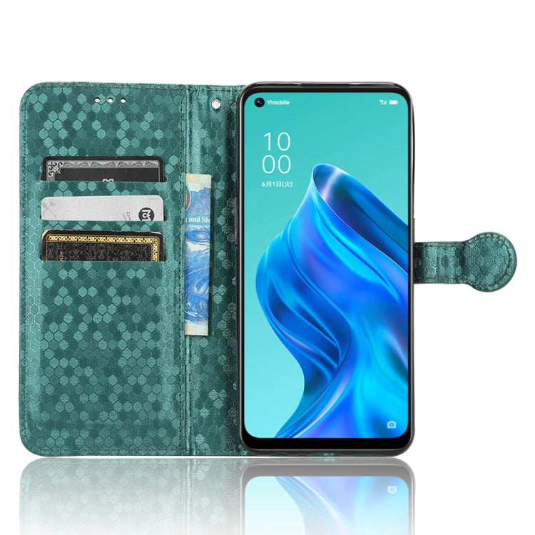 For OPPO Reno5 A Honeycomb Dot Texture Leather Phone Case