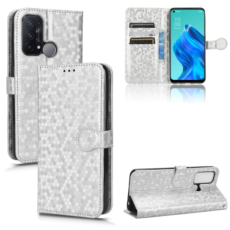 For OPPO Reno5 A Honeycomb Dot Texture Leather Phone Case