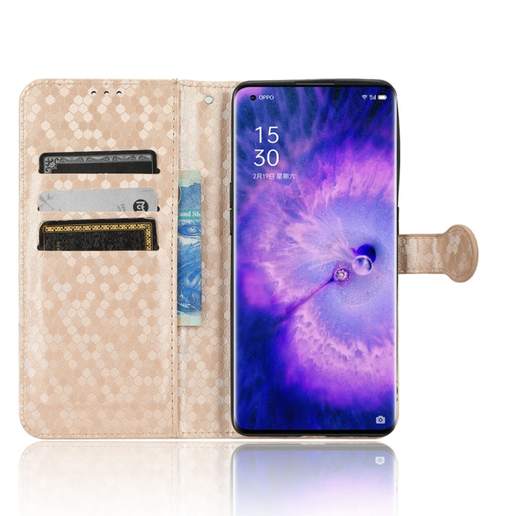 For OPPO Find X5 Honeycomb Dot Texture Leather Phone Case