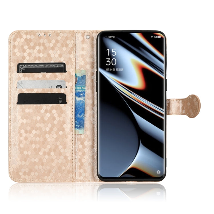 For OPPO Find X5 Pro Honeycomb Dot Texture Leather Phone Case