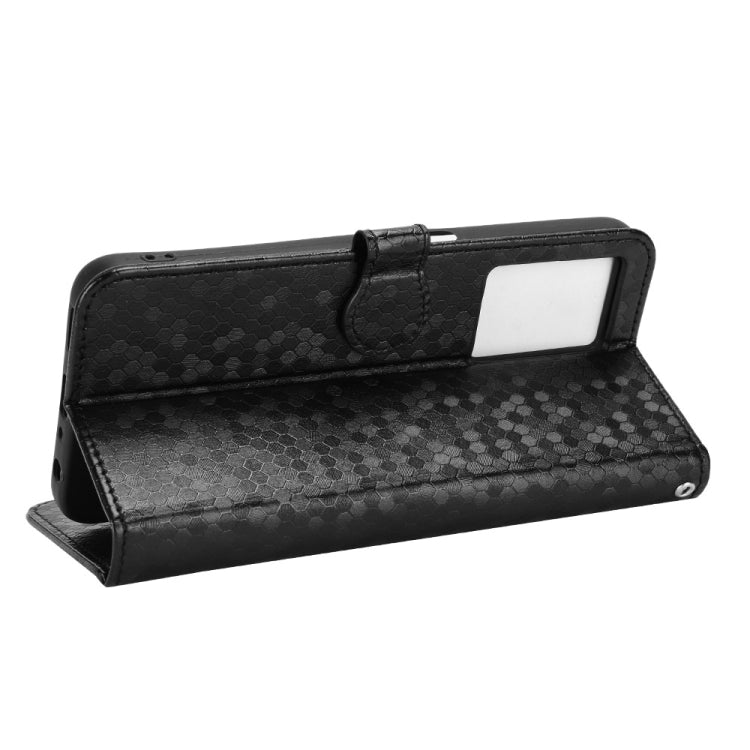 For OPPO A57 5G Honeycomb Dot Texture Leather Phone Case