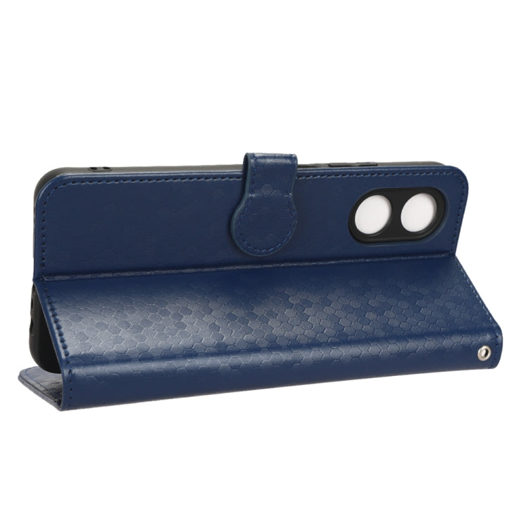 For OPPO A17 Honeycomb Dot Texture Leather Phone Case