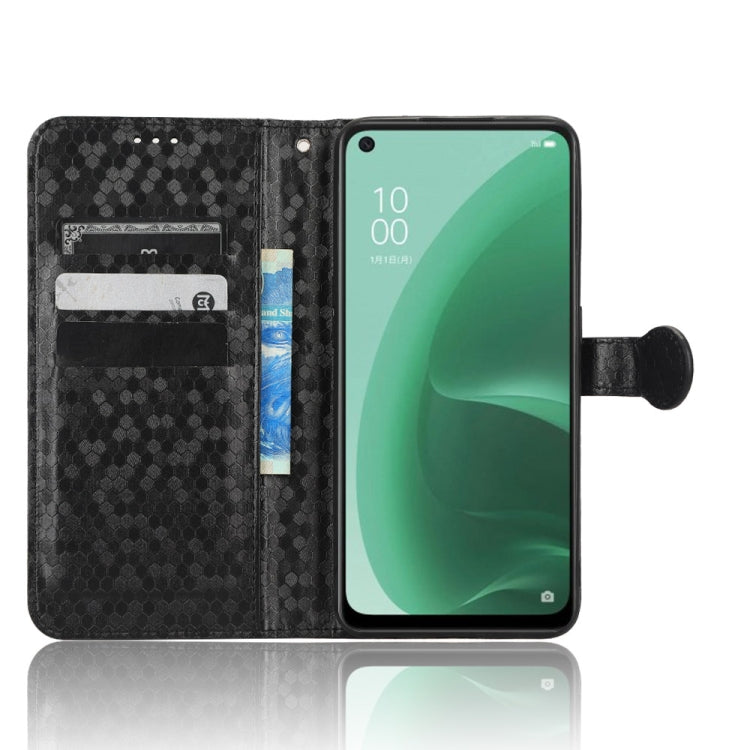 For OPPO A55s 5G / CPH2309 Honeycomb Dot Texture Leather Phone Case