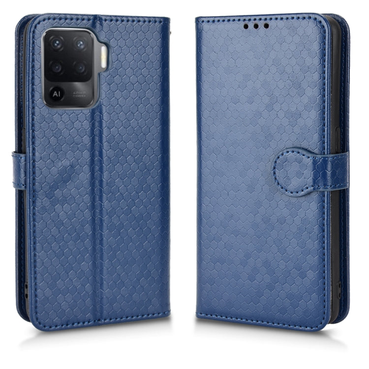 For OPPO A94 4G Honeycomb Dot Texture Leather Phone Case