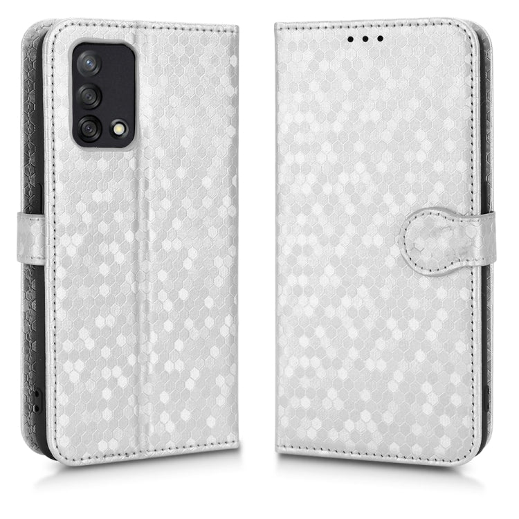 For OPPO F19 4G / A74 4G Honeycomb Dot Texture Leather Phone Case