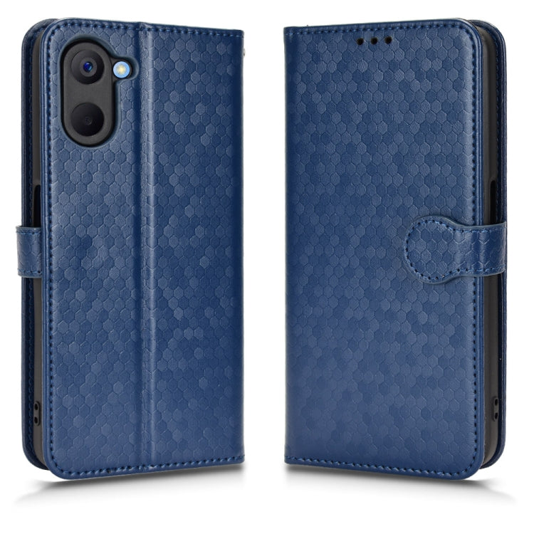 For Realme V20 5G Honeycomb Dot Texture Leather Phone Case