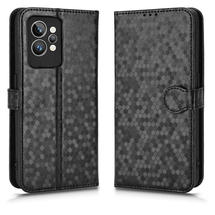 For Realme GT2 Pro Honeycomb Dot Texture Leather Phone Case