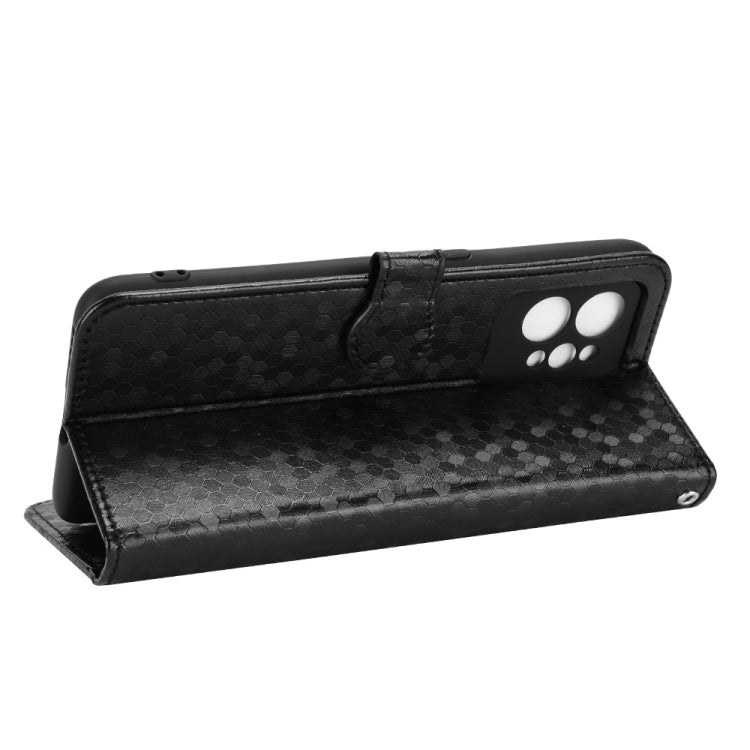 For Realme GT2 Pro Honeycomb Dot Texture Leather Phone Case