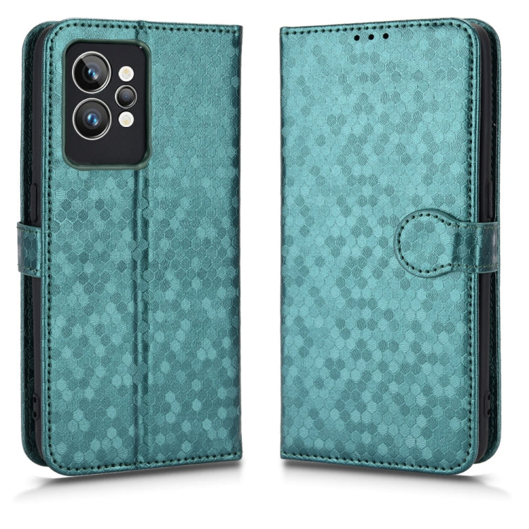 For Realme GT2 Pro Honeycomb Dot Texture Leather Phone Case
