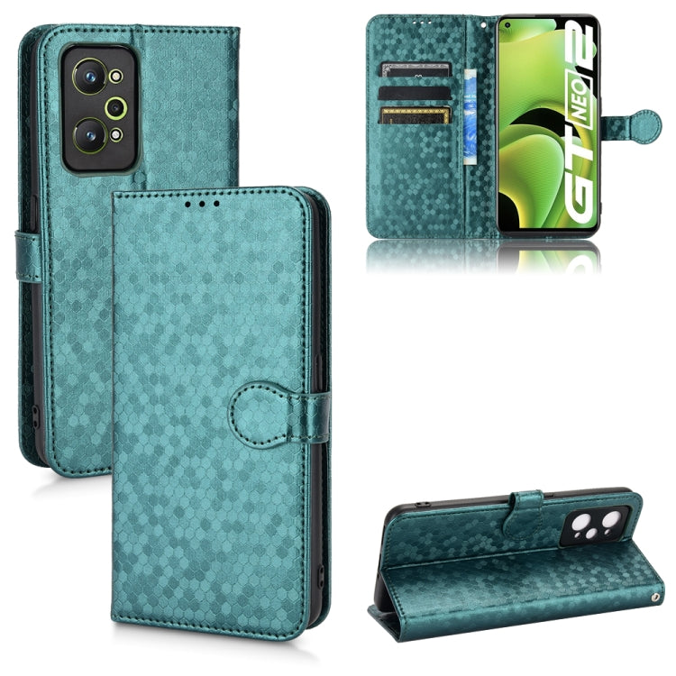 For Realme GT Neo2 Honeycomb Dot Texture Leather Phone Case