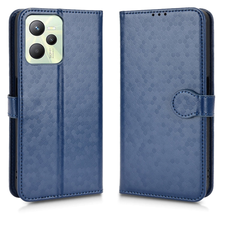 For Realme C35 Honeycomb Dot Texture Leather Phone Case
